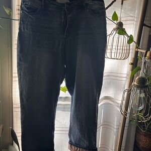 Cato Women's Cropped Jeans with plaid ankle